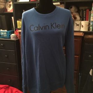 Calvin Klein 2X Sweatshirt. Teal/ Black letter.